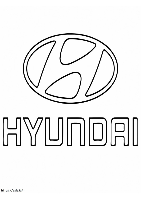 Hyundai Car Logo coloring page