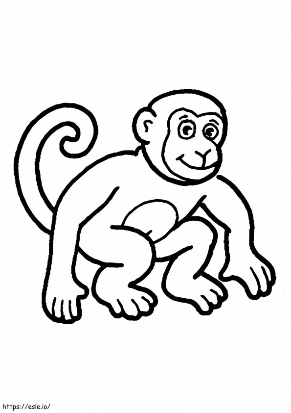 Disegno di sorriso di scimmia da colorare