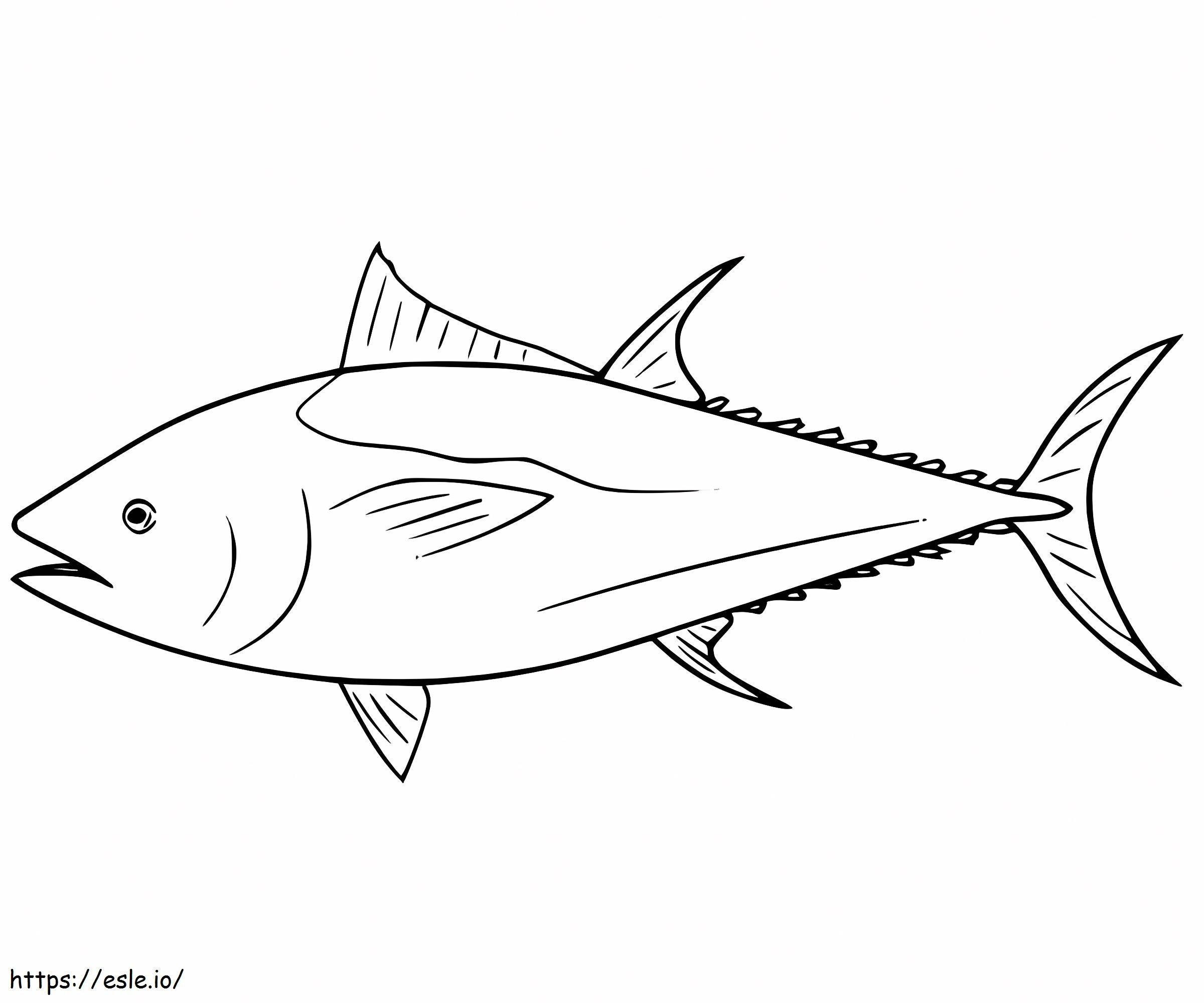 Tuna Sirip Biru Atlantik Gambar Mewarnai