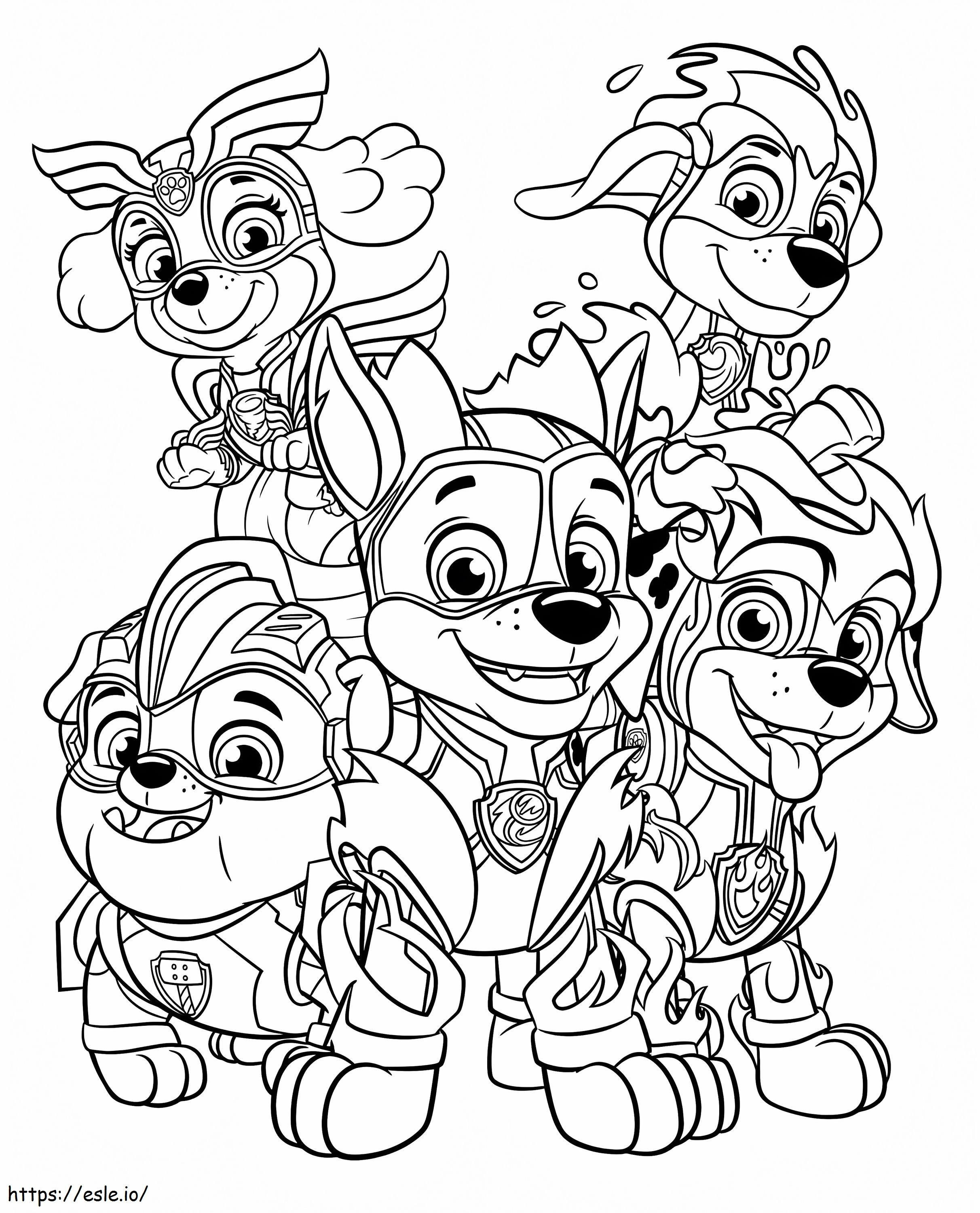 Mighty Pups coloring page