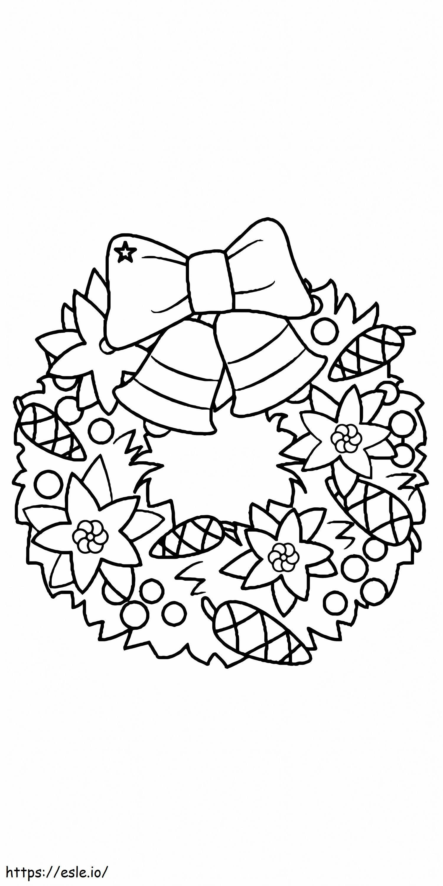 Easter Wreath Printable 6 coloring page