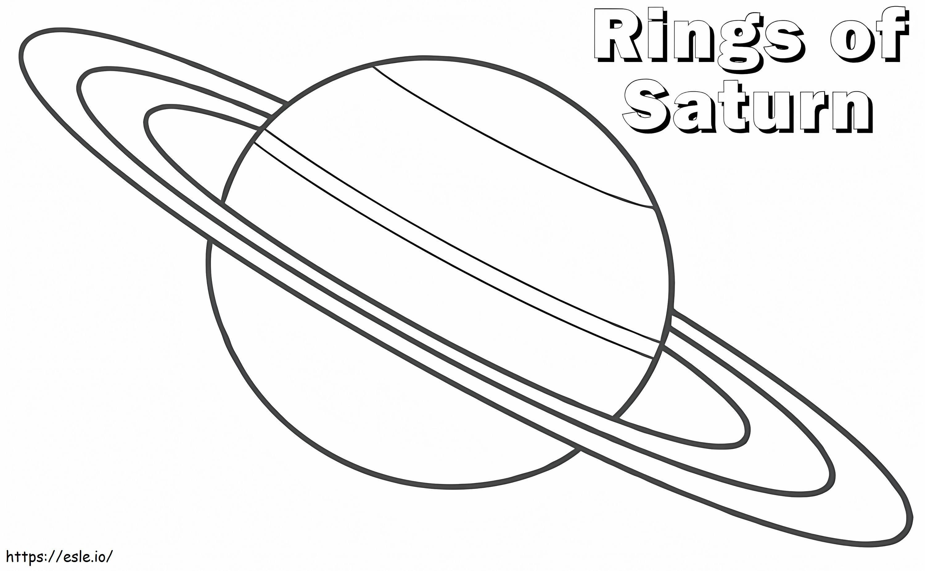 Pierścienie Saturna kolorowanka