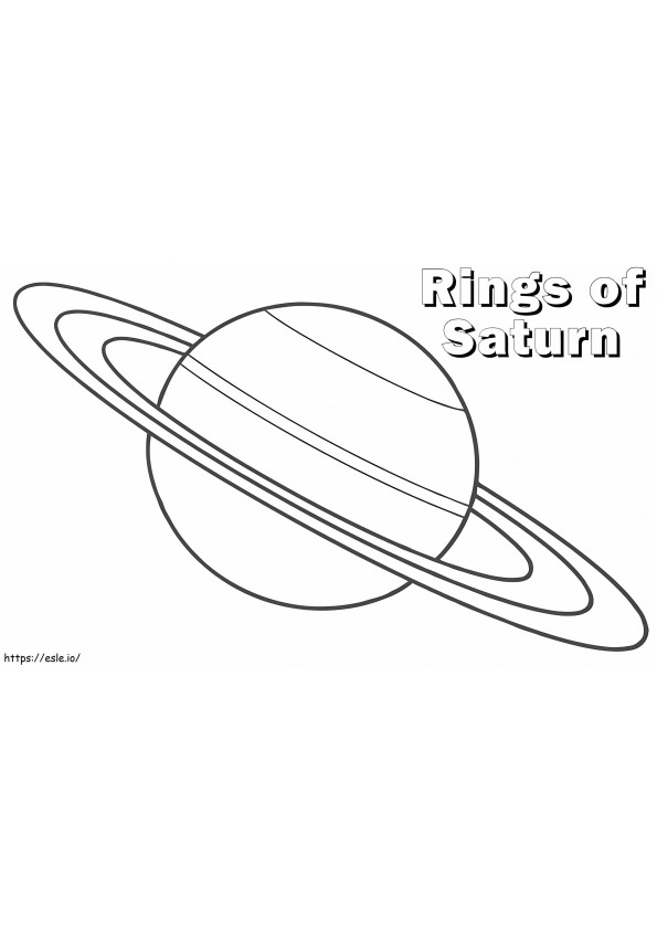 Coloriage Anneaux de Saturne à imprimer dessin