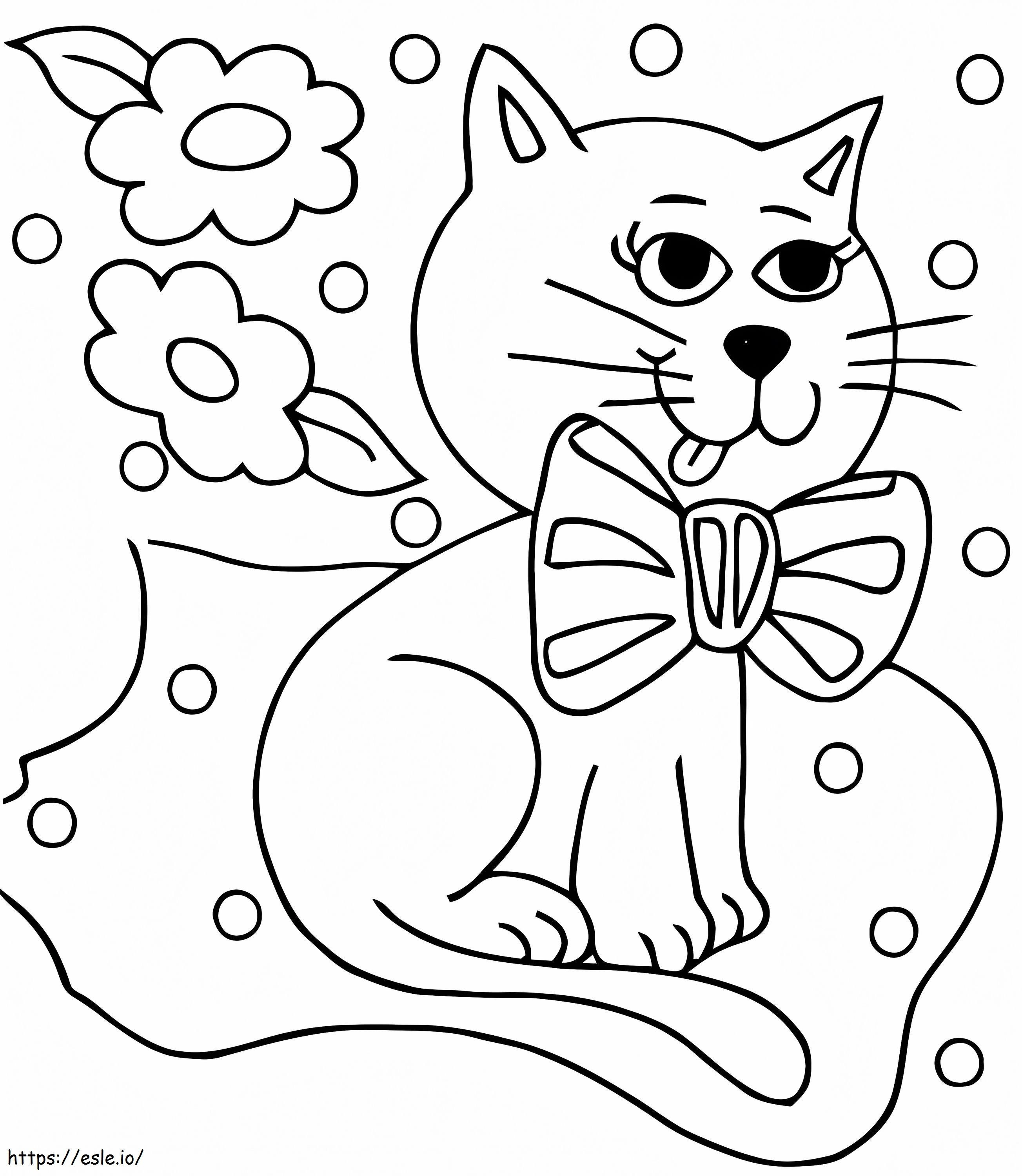 Cute Cat 1 890X1024 coloring page