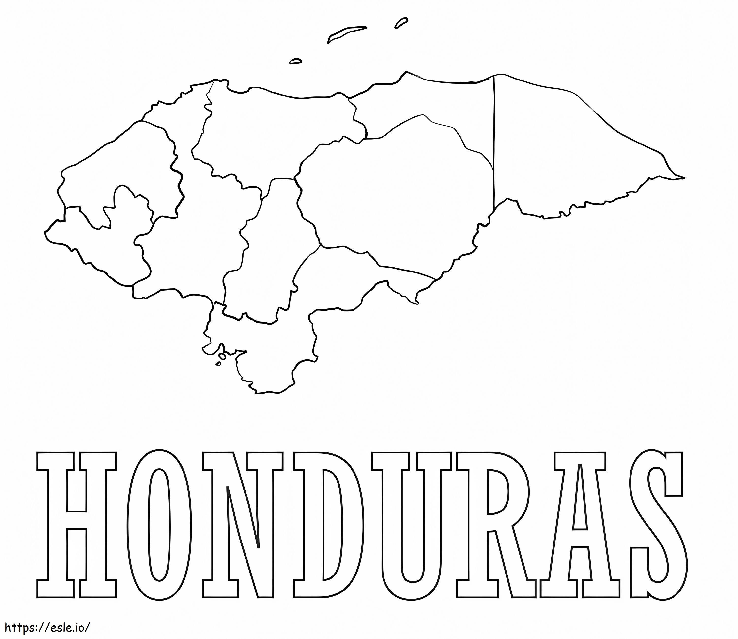Afdrukbare Honduras kleurplaat kleurplaat