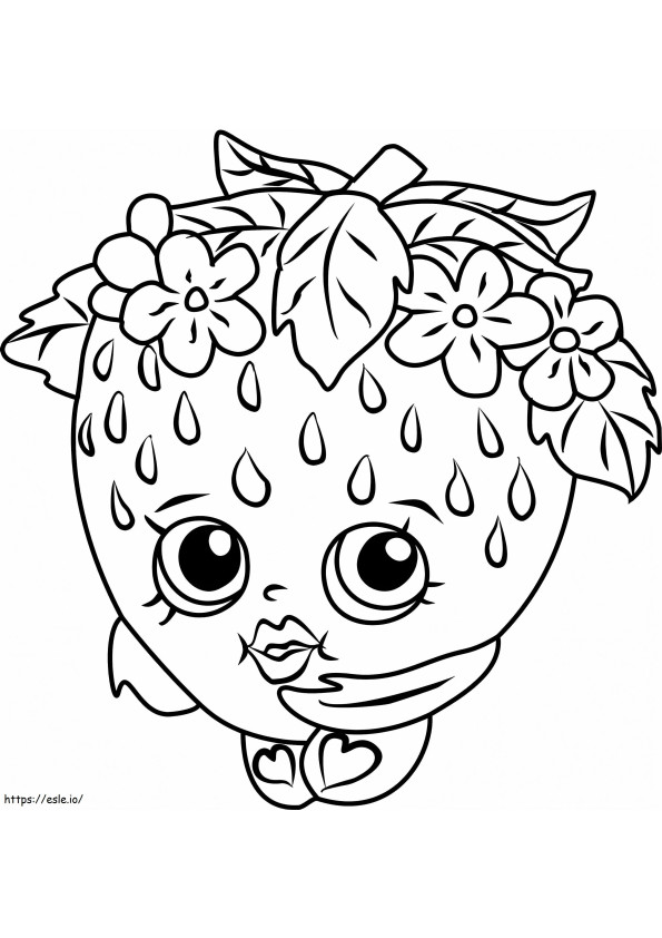 1531273303 Strawberry Kiss Shopkins A4 coloring page