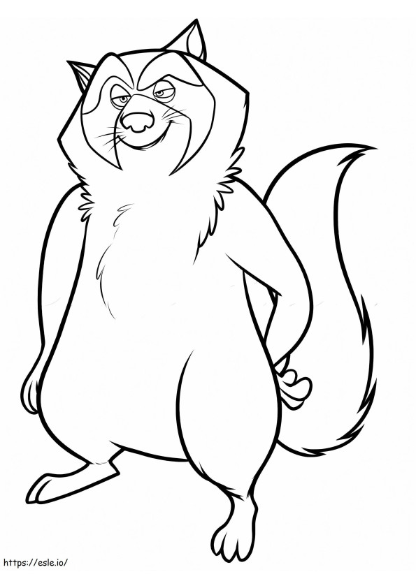 Raccoon From The Nut Job coloring page