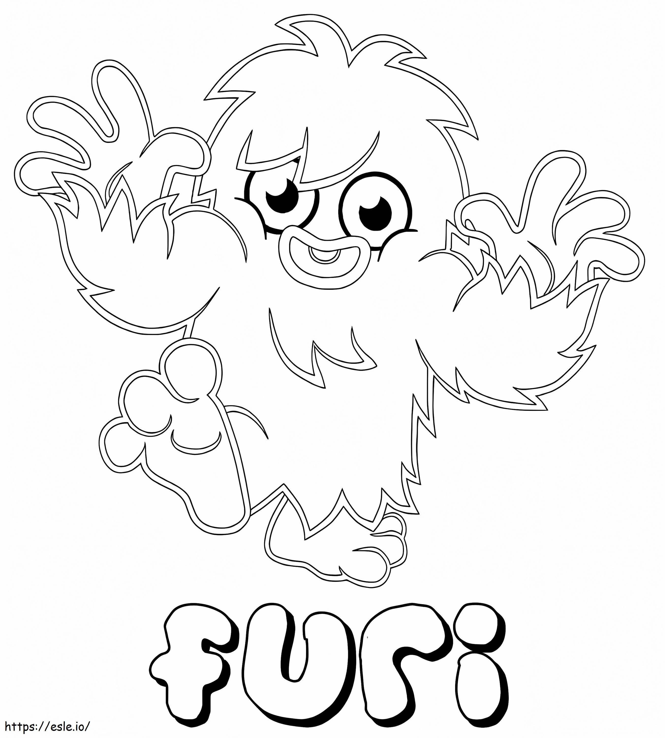 Moshi Monsters Furi coloring page