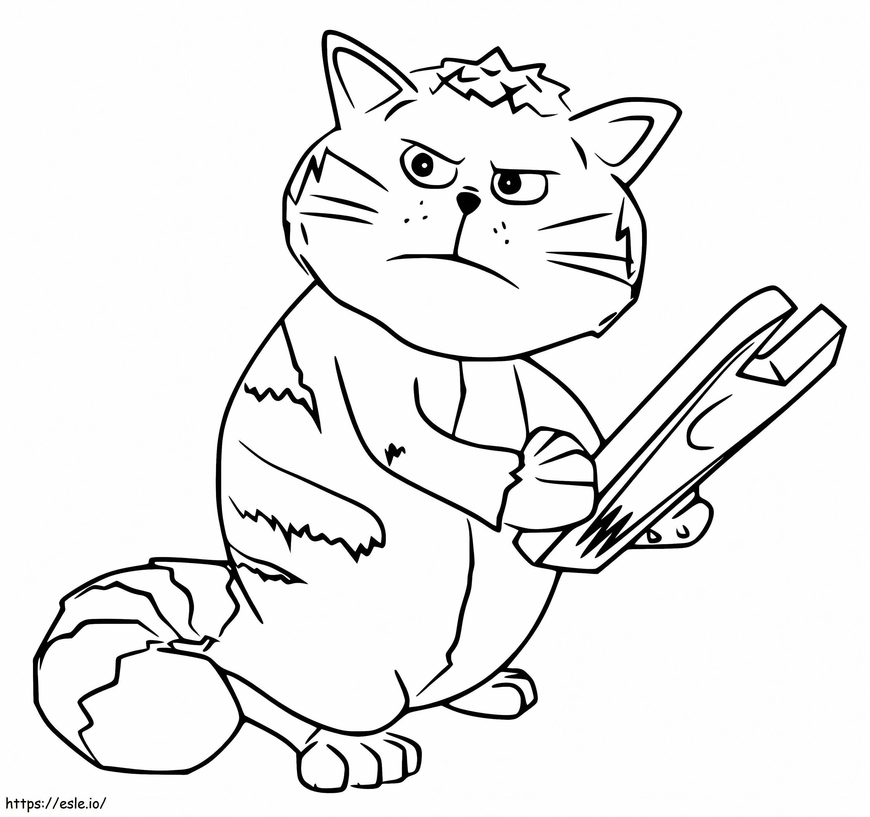MAD Cat From Inspector Gadget coloring page