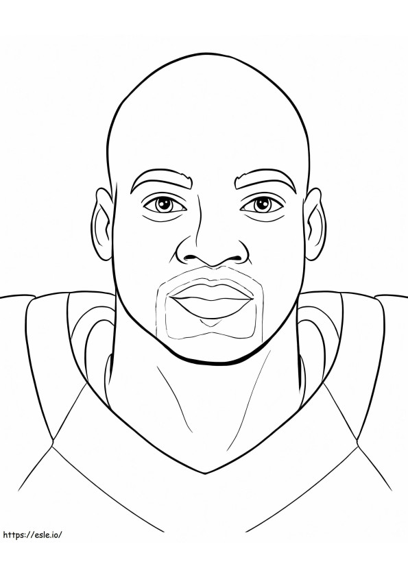 Adrian Peterson'S Face coloring page