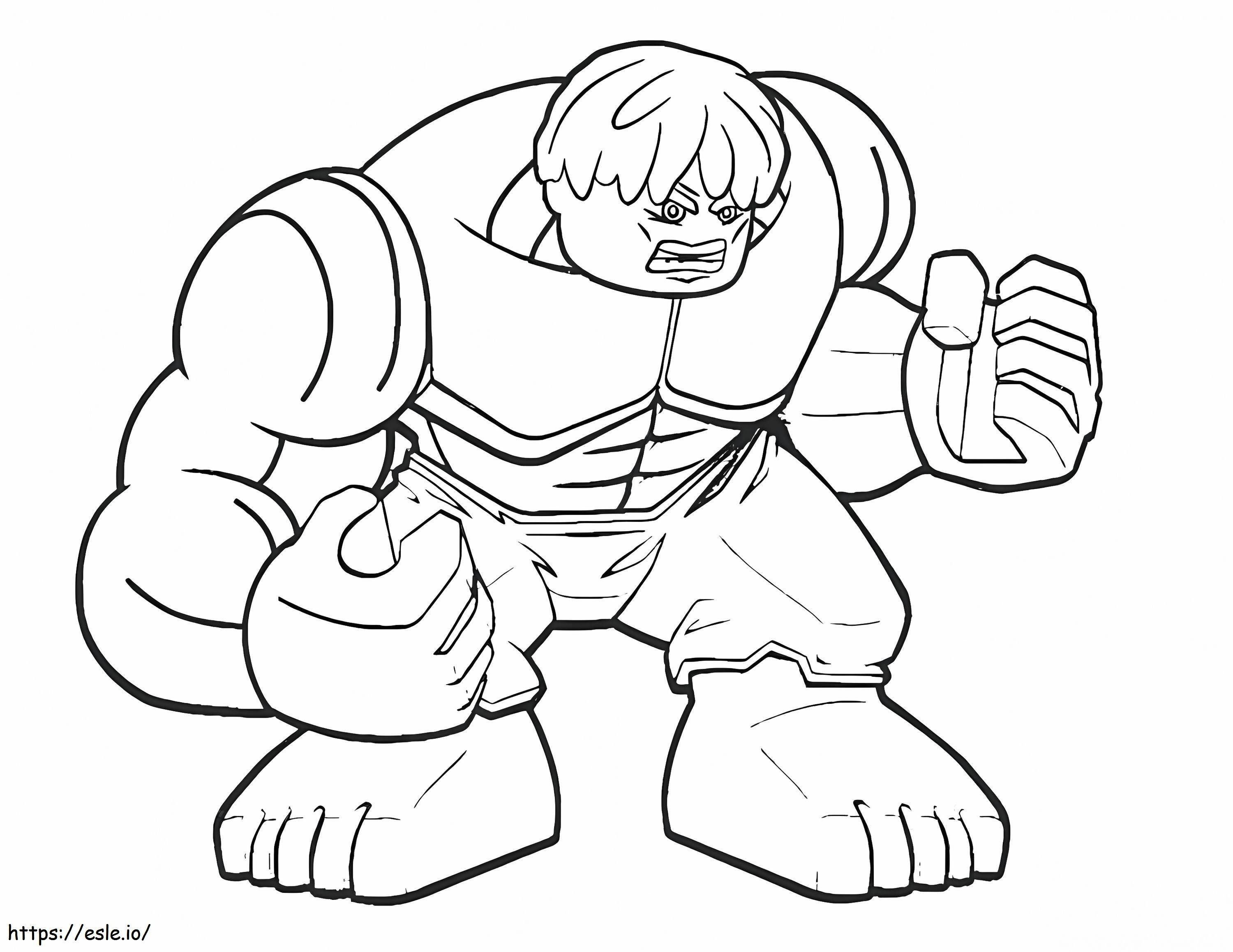 Angry Lego Hulk 1 coloring page