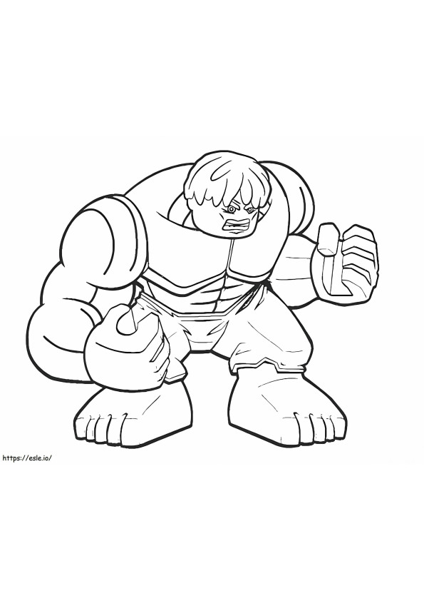 Angry Lego Hulk 1 coloring page