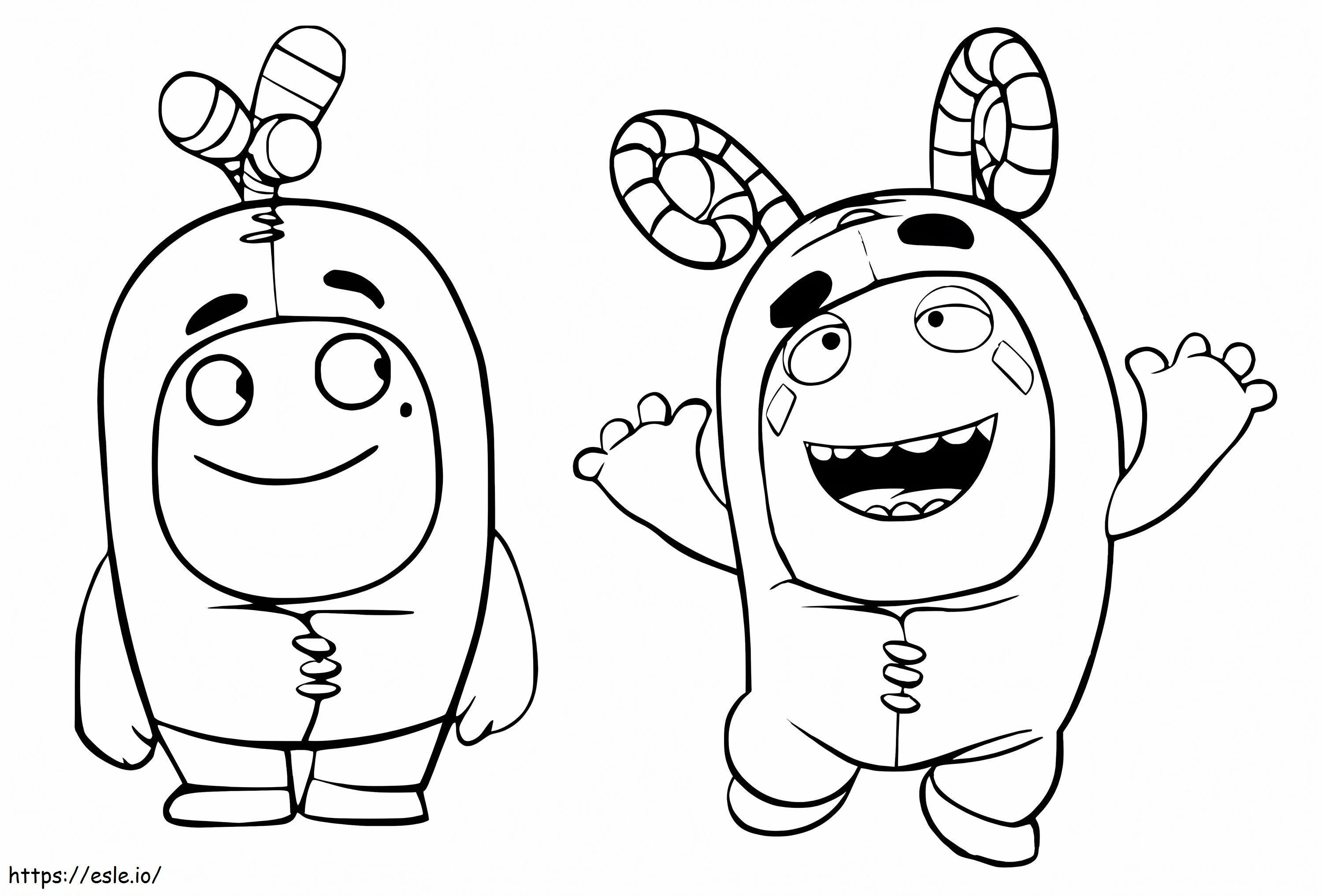 Oddbods 4 coloring page