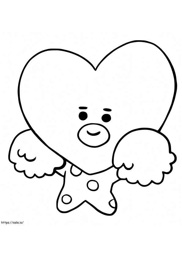 Tata In BT21 coloring page