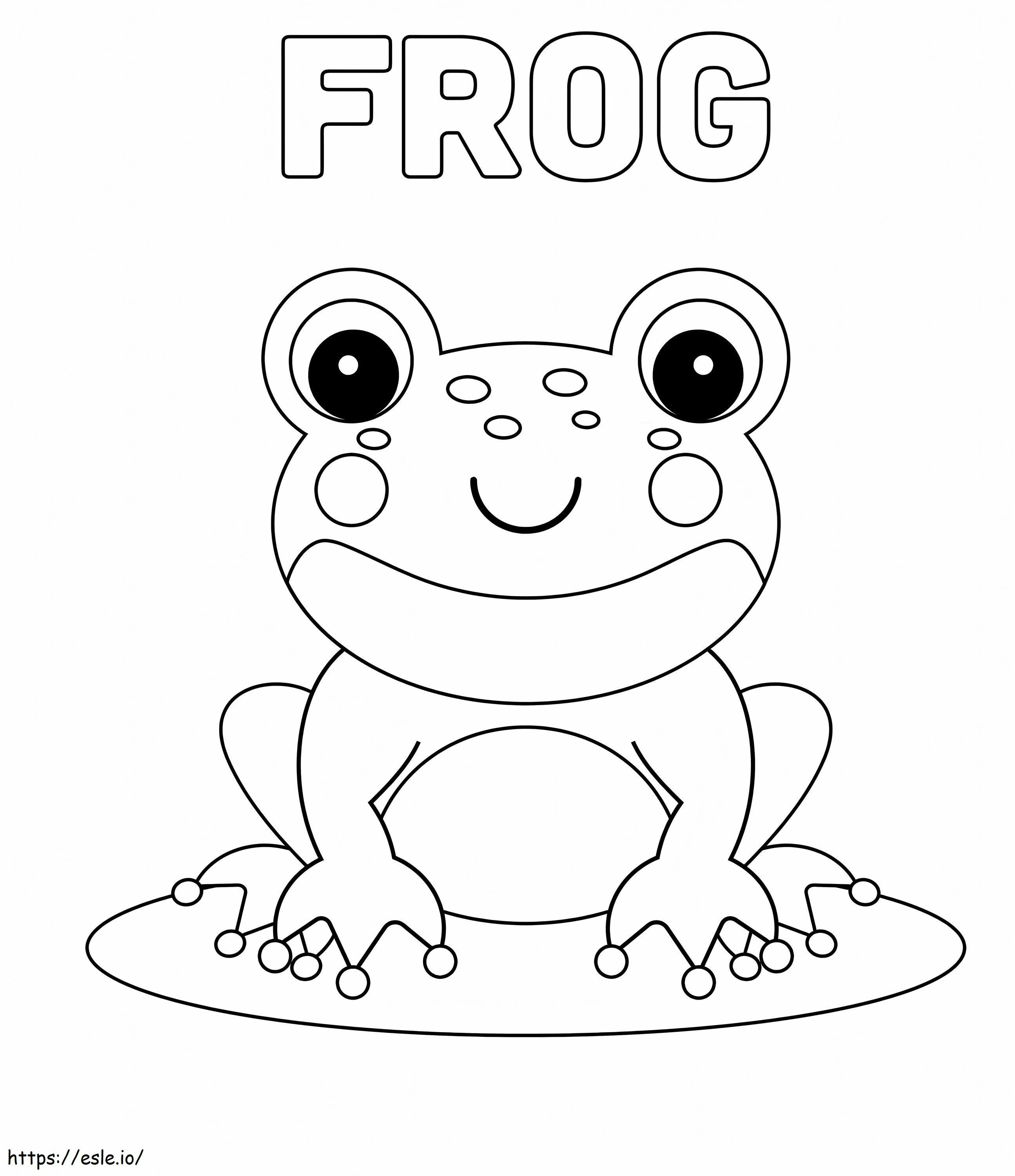 Smiling Baby Frog coloring page