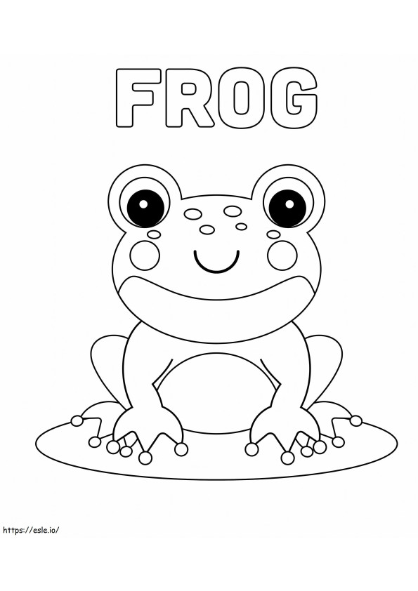 Coloriage Bébé grenouille souriant à imprimer dessin