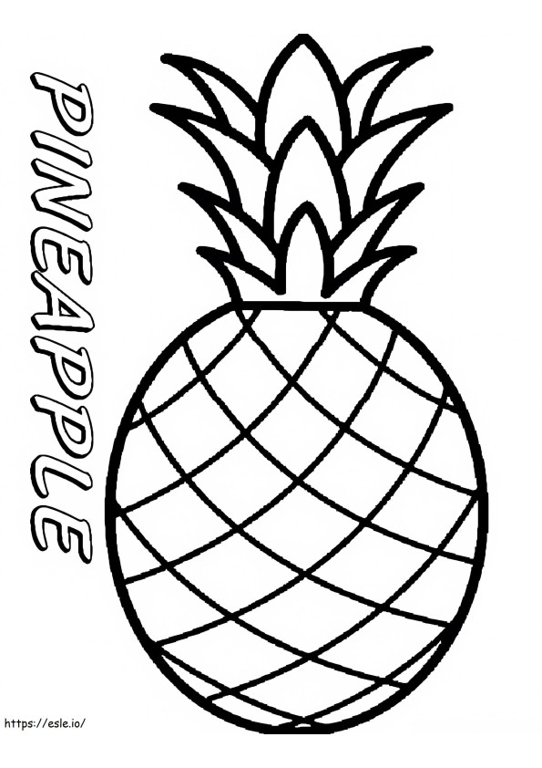 Coloriage Ananas simples à imprimer dessin