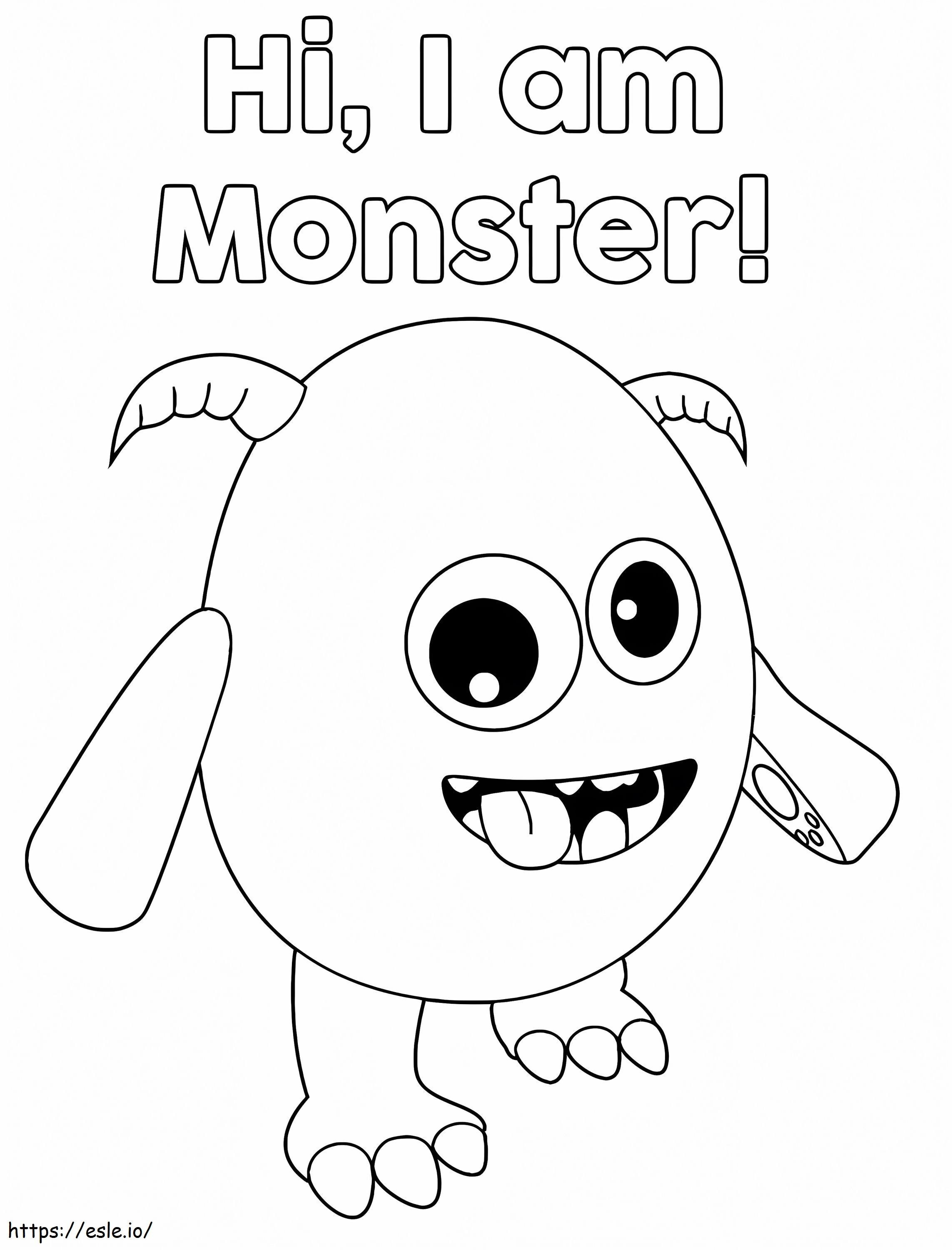 Monster Little Baby Bum coloring page