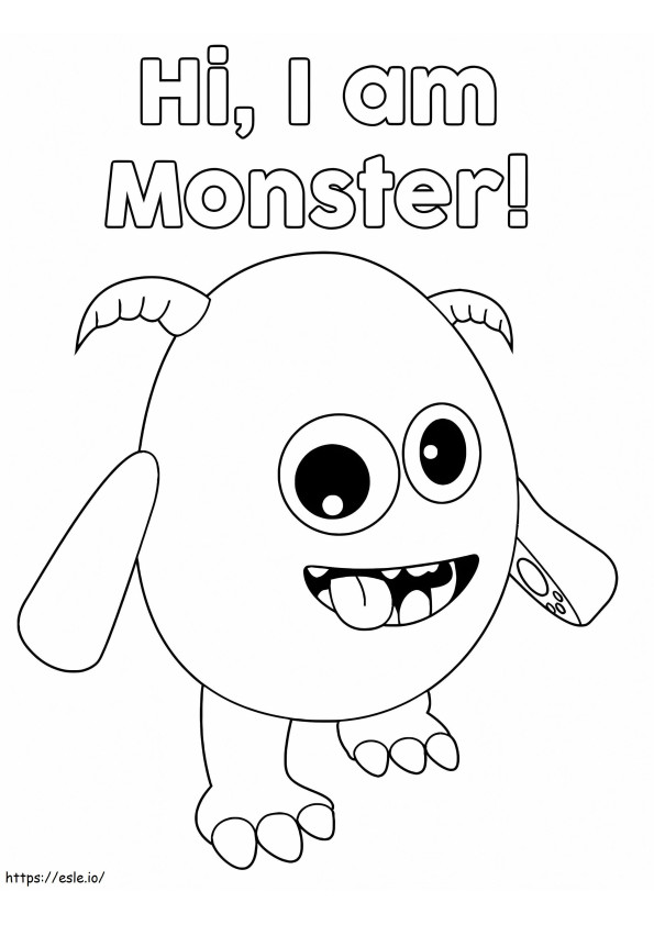 Monster kleiner Baby-Bum ausmalbilder