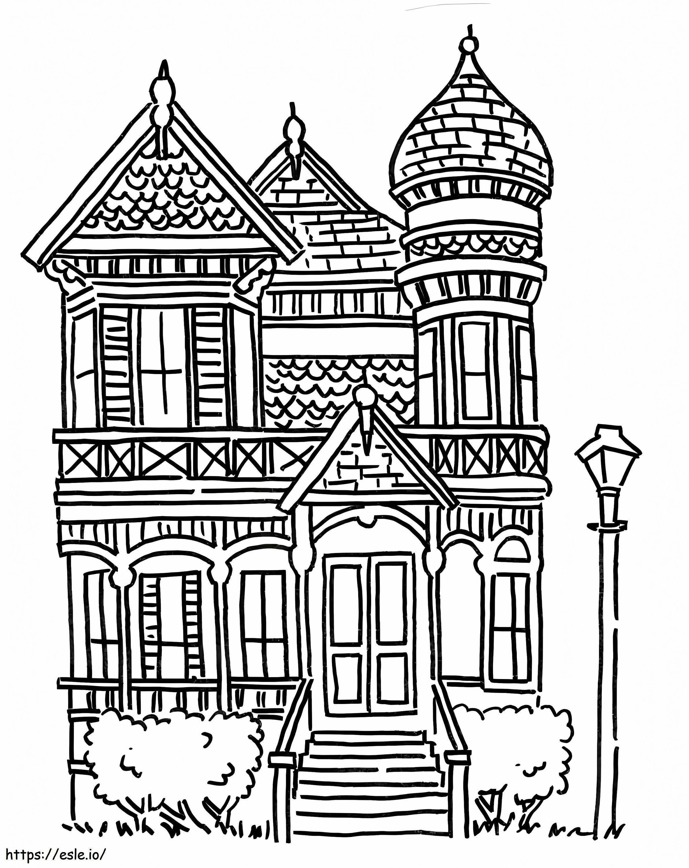 Mansion 2 coloring page