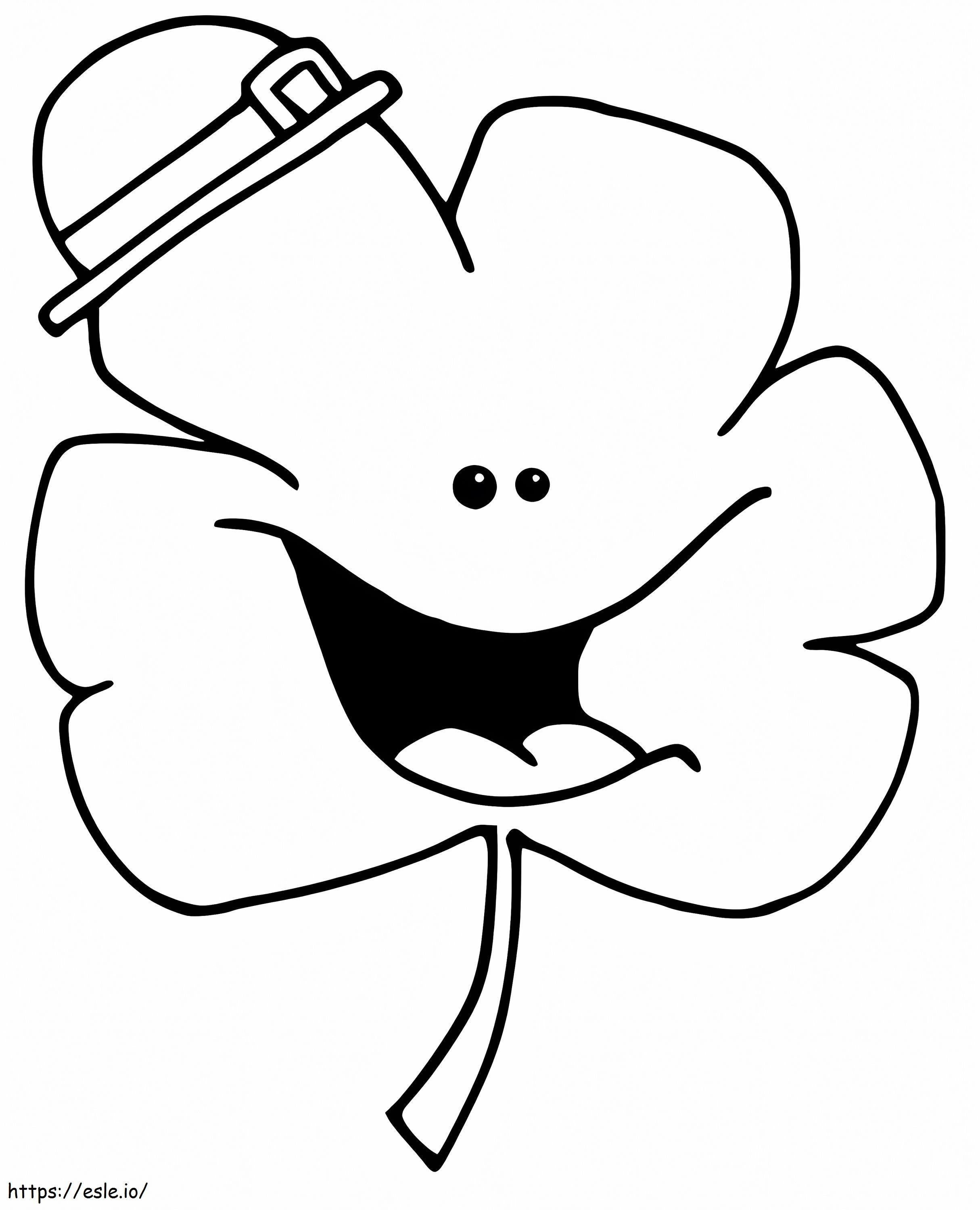 Adorable Shamrock coloring page