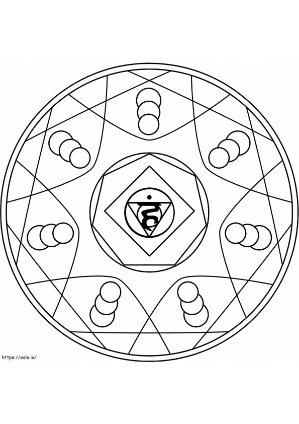Simbol Vishuddha Mandala Gambar Mewarnai