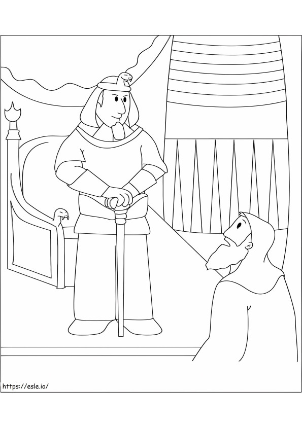Moses And Pharaoh coloring page