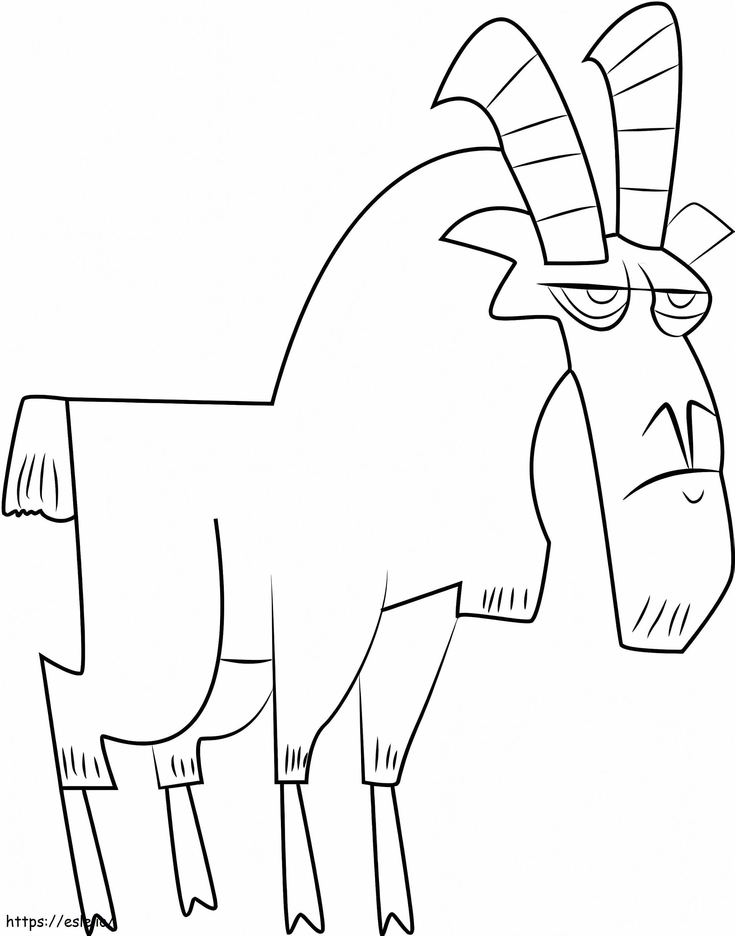 Coloriage Chèvre de dessin animé à imprimer dessin