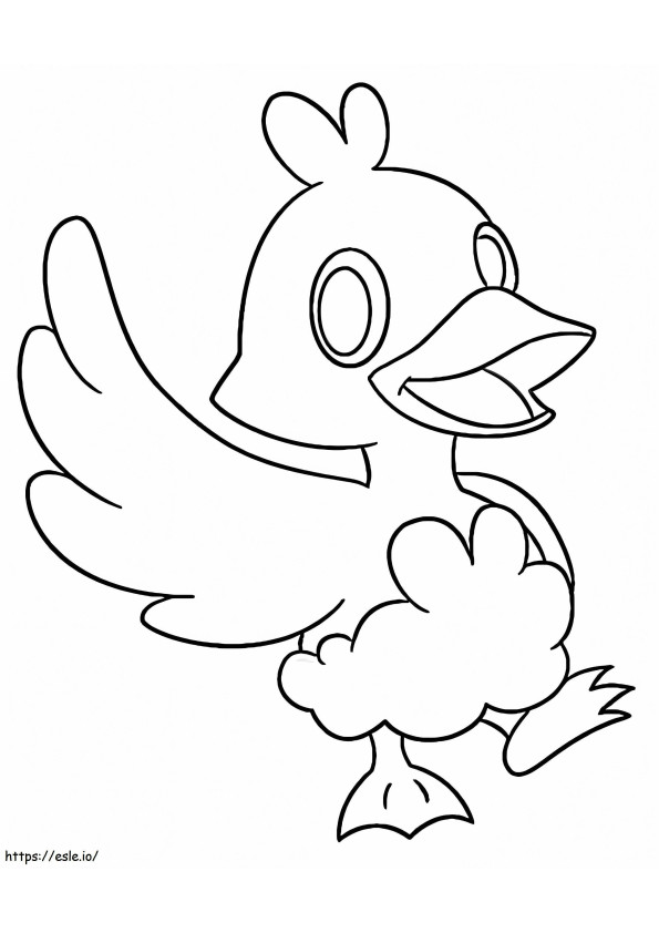 Cute Ducklett Pokemon coloring page