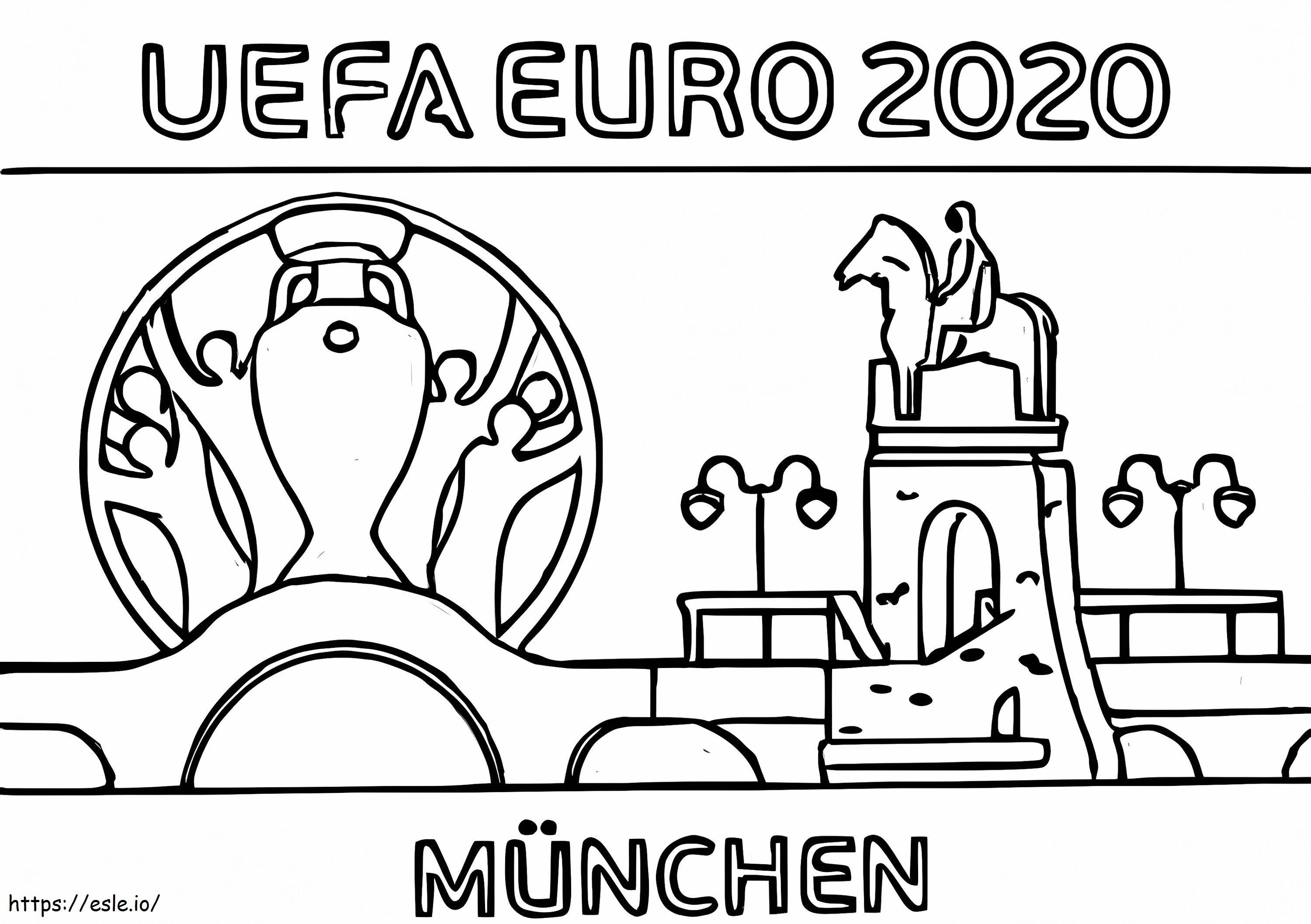 Logo Monaco Euro 2020 2021 da colorare