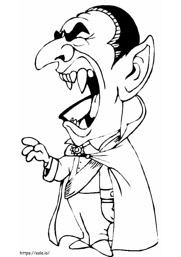 Dracula Yawning coloring page