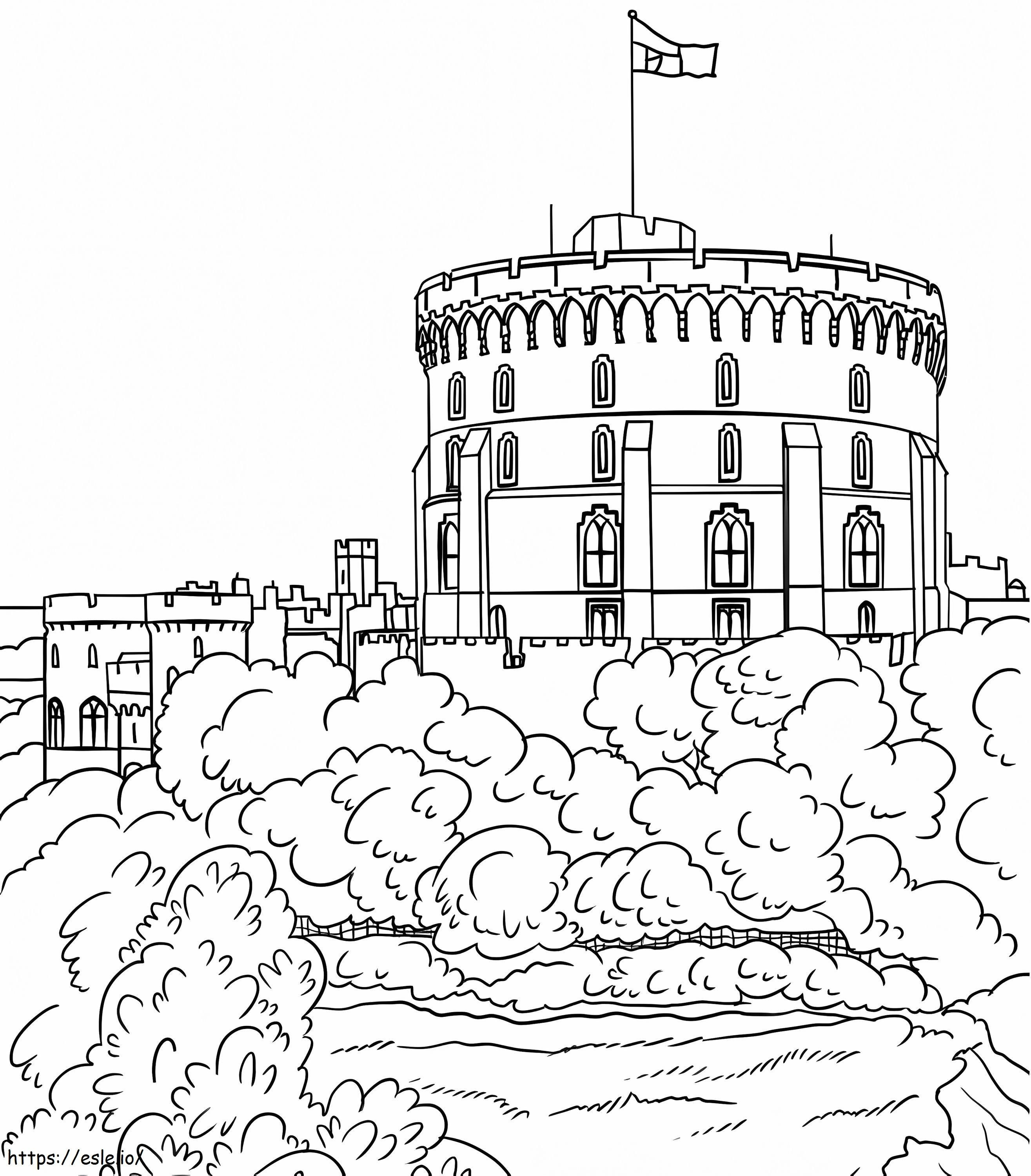 zamek Windsor kolorowanka