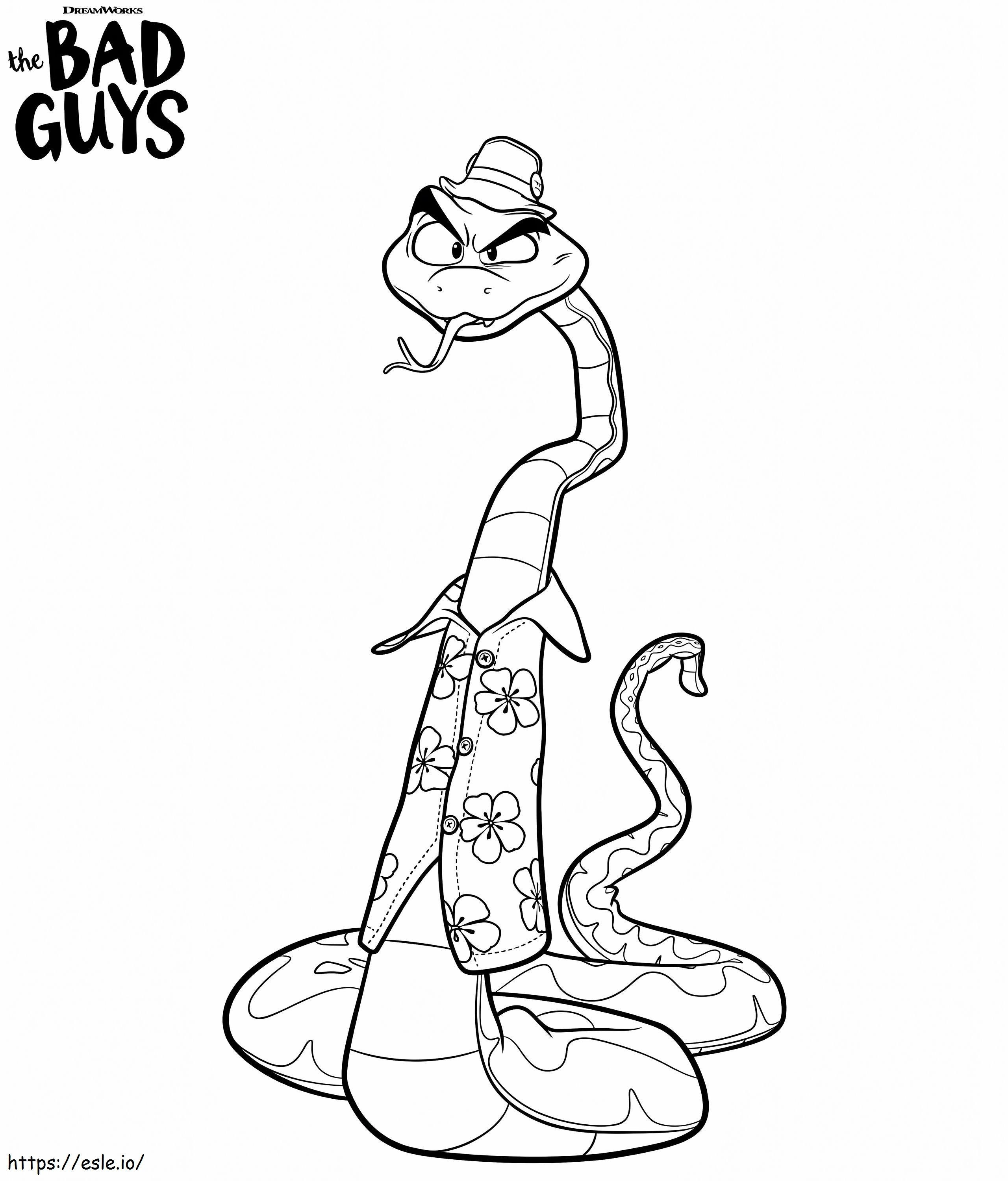 Il signor Snake di The Bad Guys da colorare