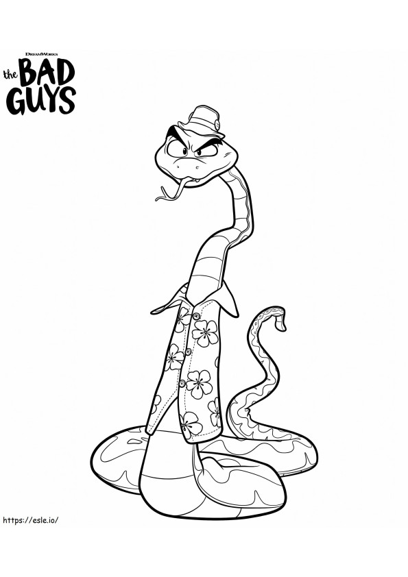 Il signor Snake di The Bad Guys da colorare