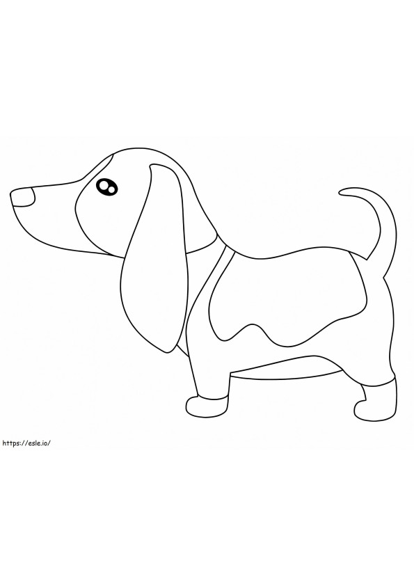 Lovely Basset Hound coloring page