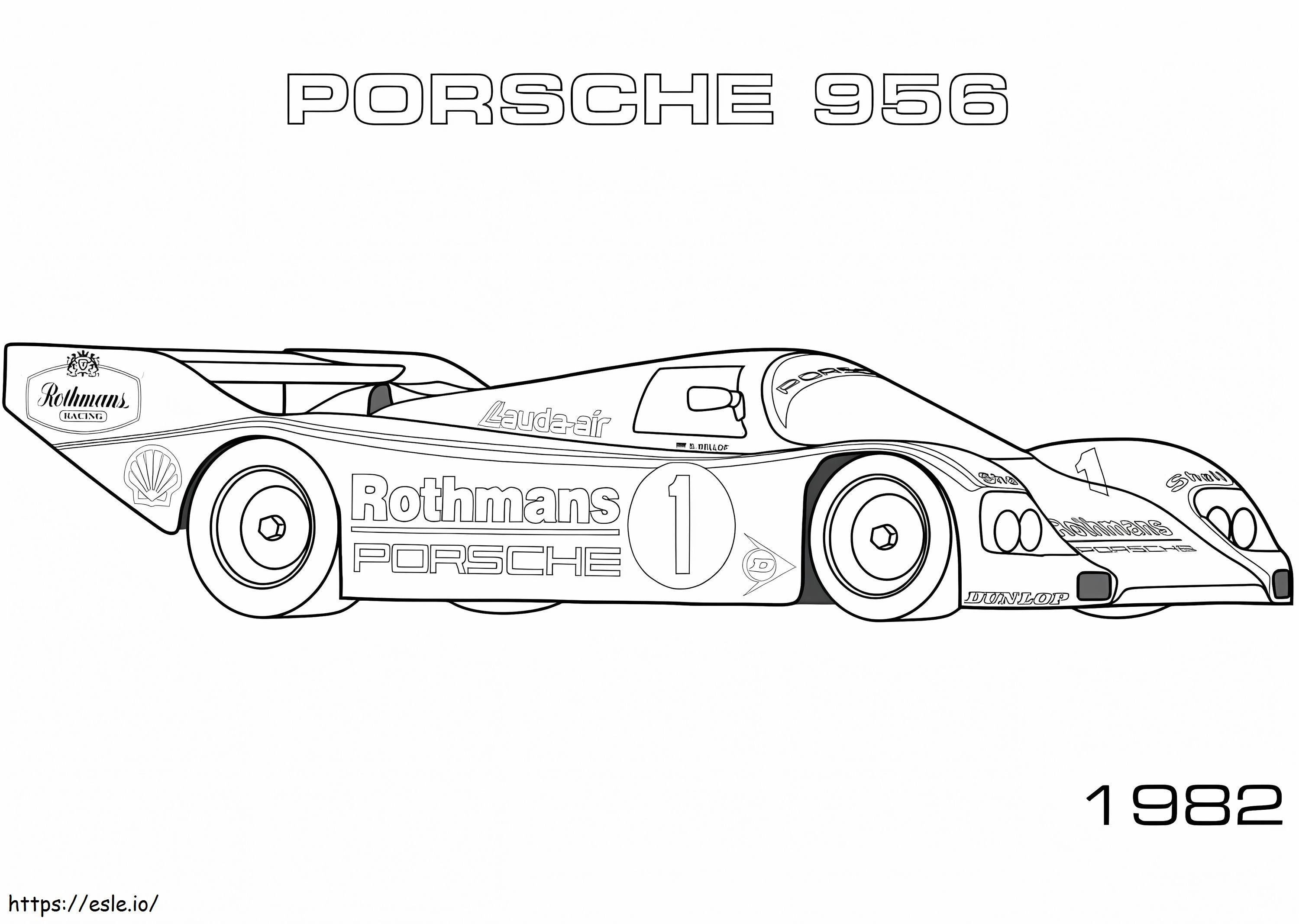 Coloriage Porsche 956 de 1982 à imprimer dessin