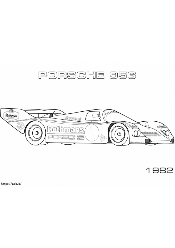 Porsche 956 1982 para colorir