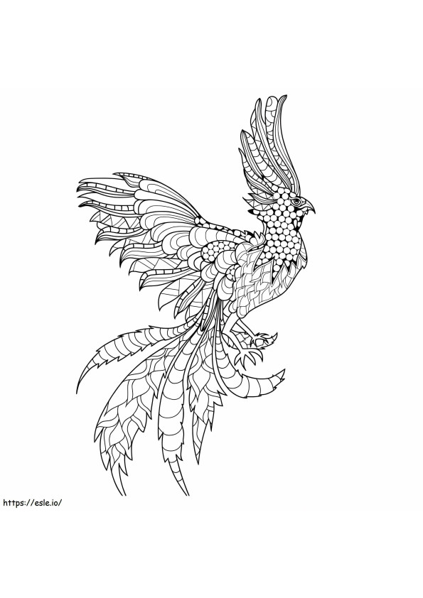 Wonderful Phoenix coloring page