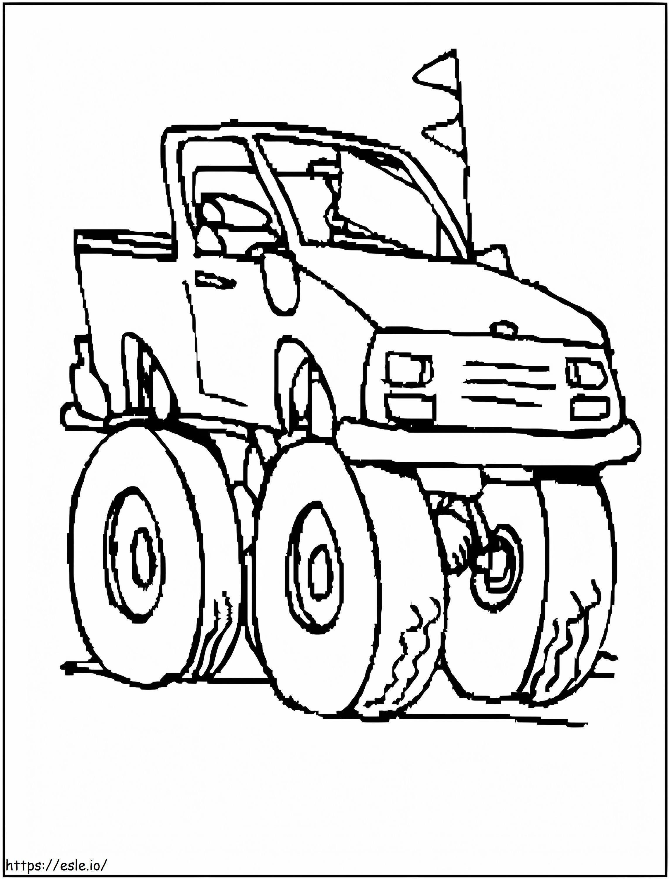 Cute Monster Truck coloring page