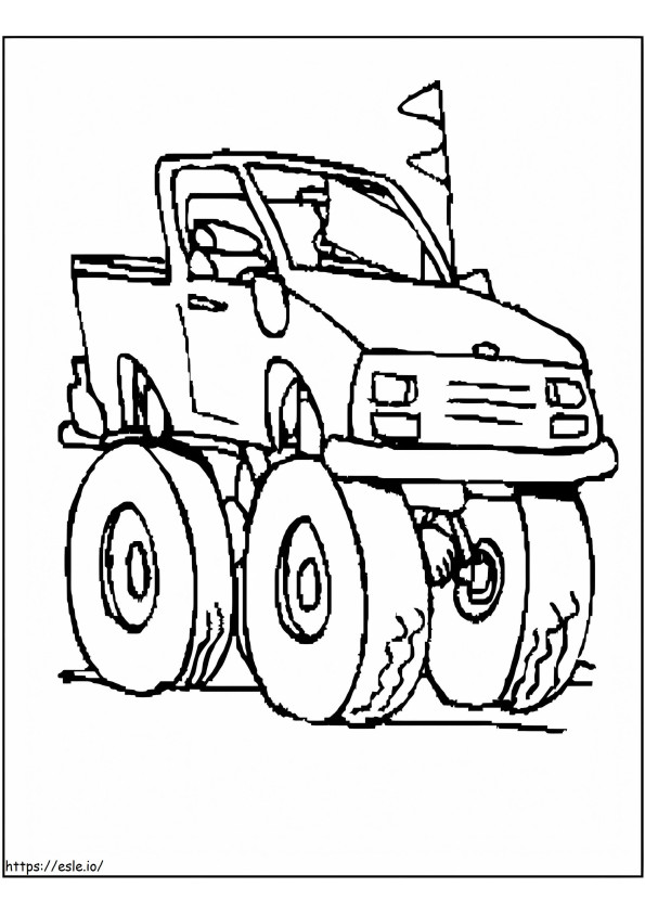 Cute Monster Truck coloring page