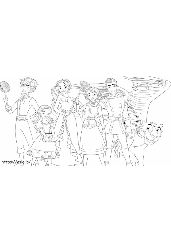 Coloriage Princesse Elena et ses amis à imprimer dessin