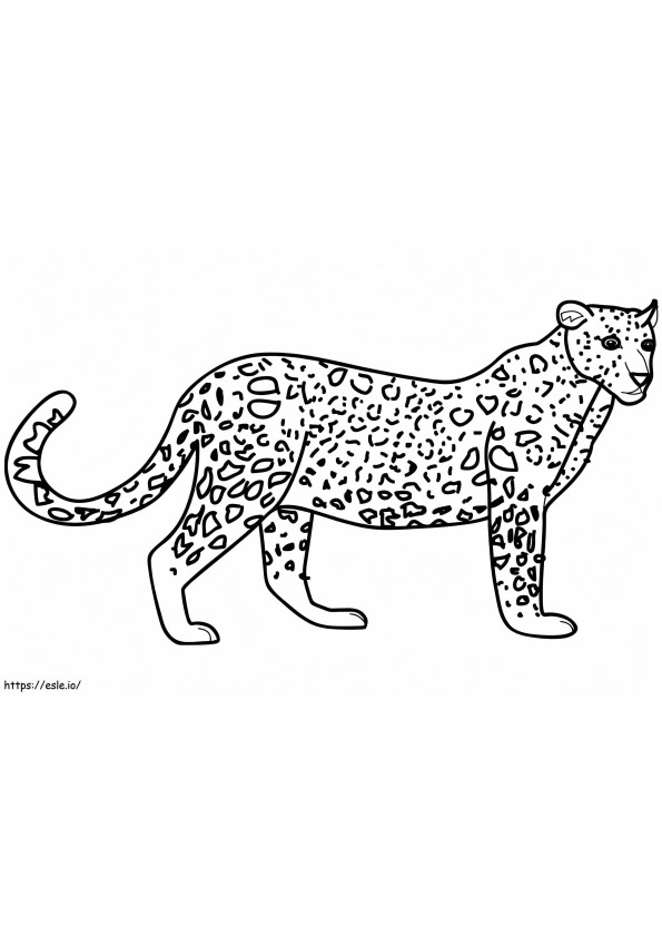 Normal Leopard coloring page