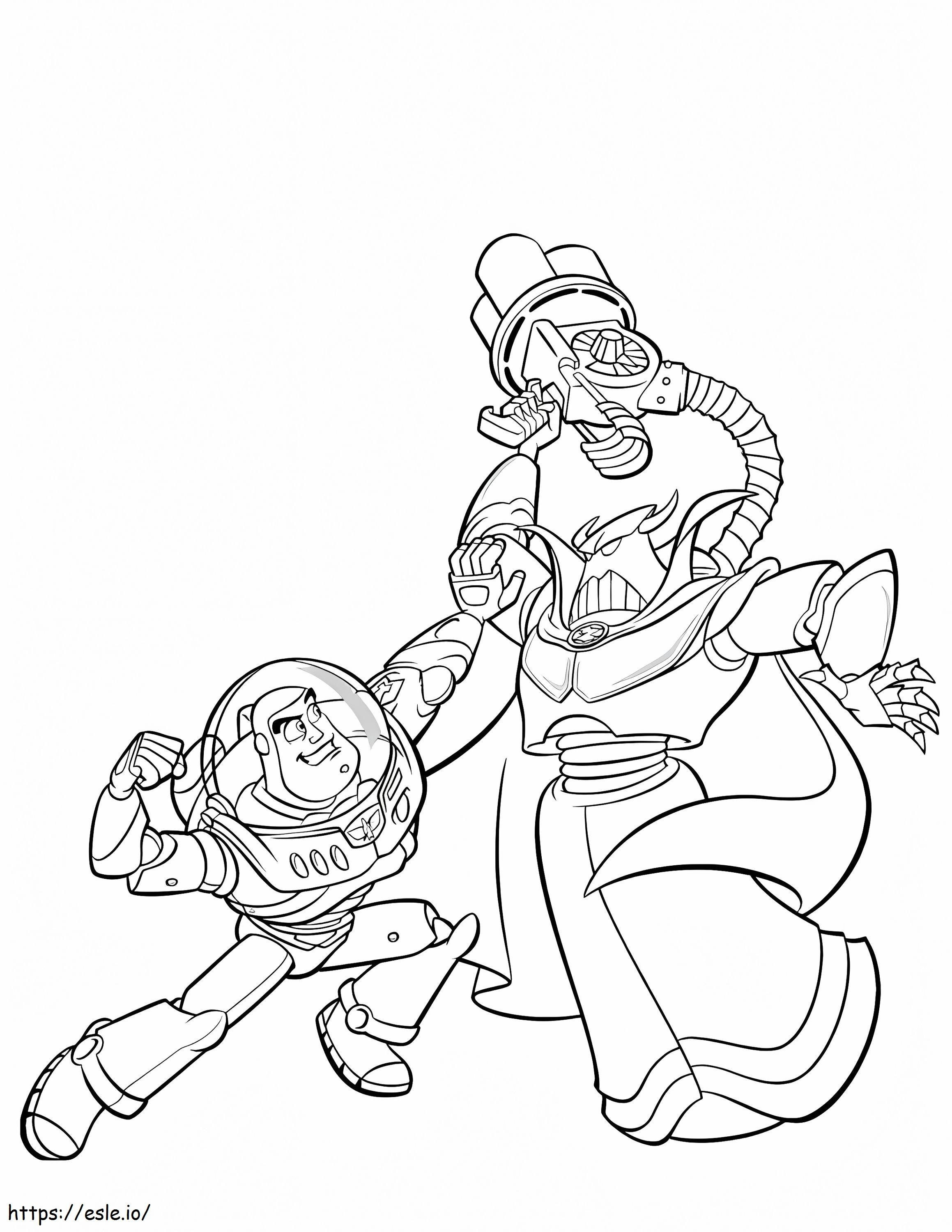 Buzz Lightyear Vs Monstruo coloring page