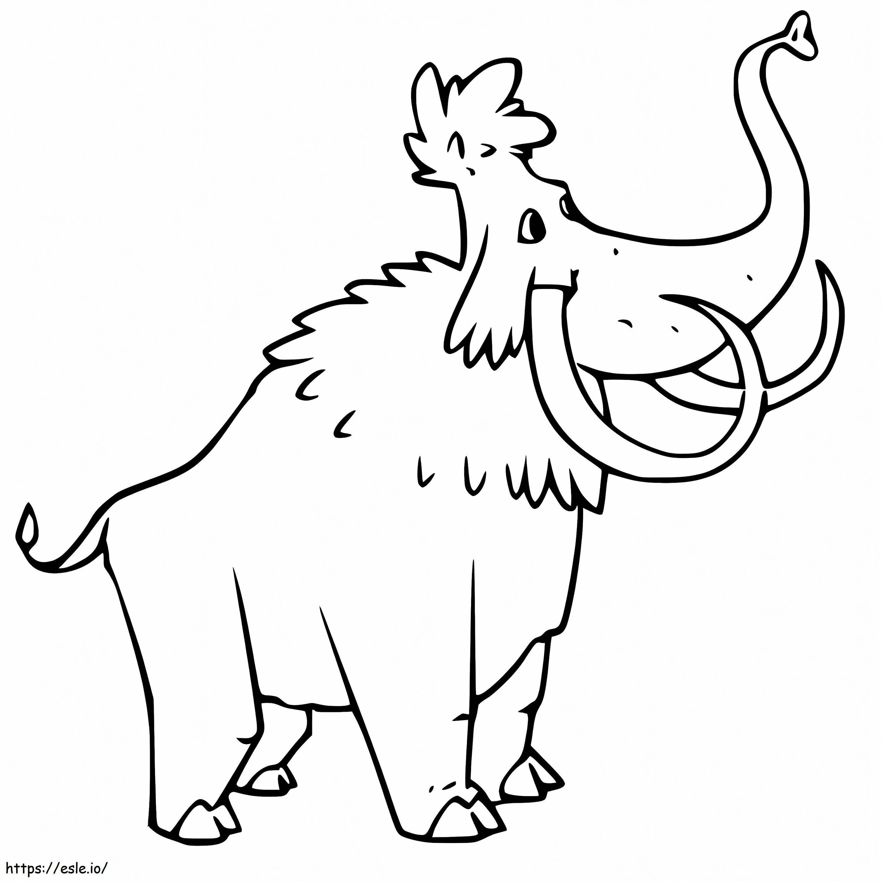 Animowany mamut kolorowanka