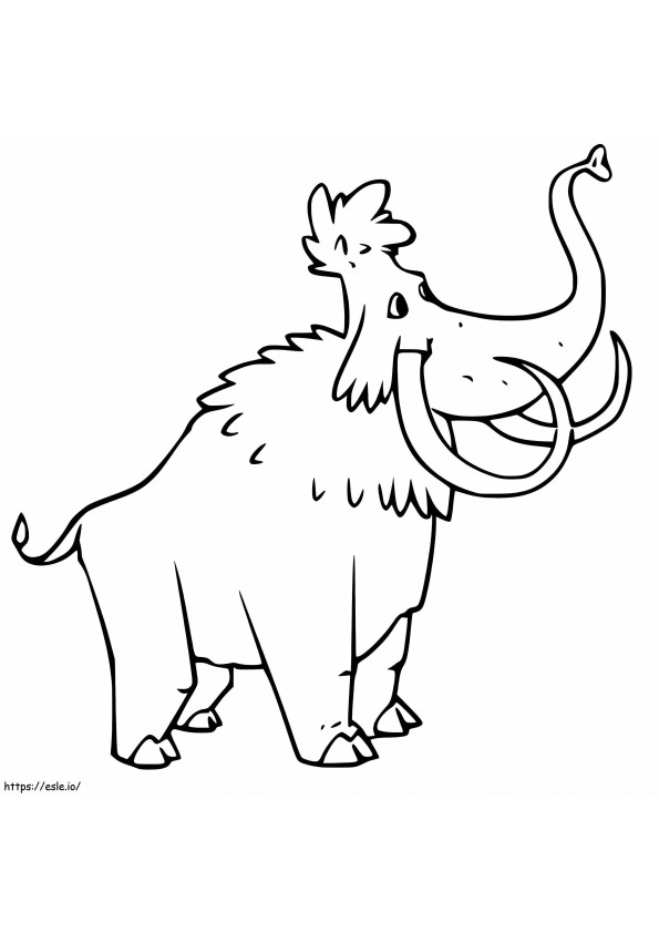 Animated Mammoth coloring page