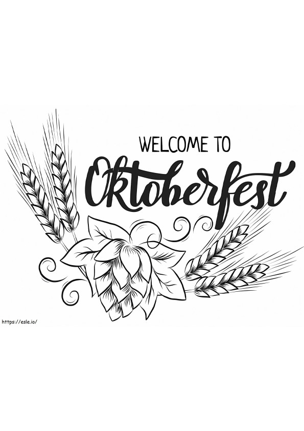 Bienvenido al Oktoberfest para colorear