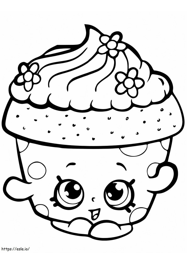 Cupcake Shopkins coloring page