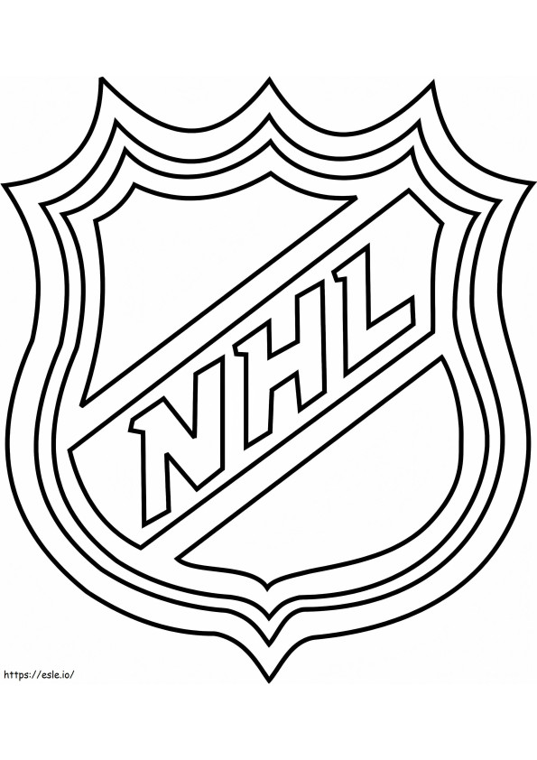 NHL Hockey-logo kleurplaat