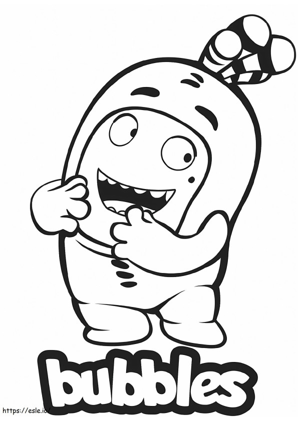 Bubbling Oddbods coloring page