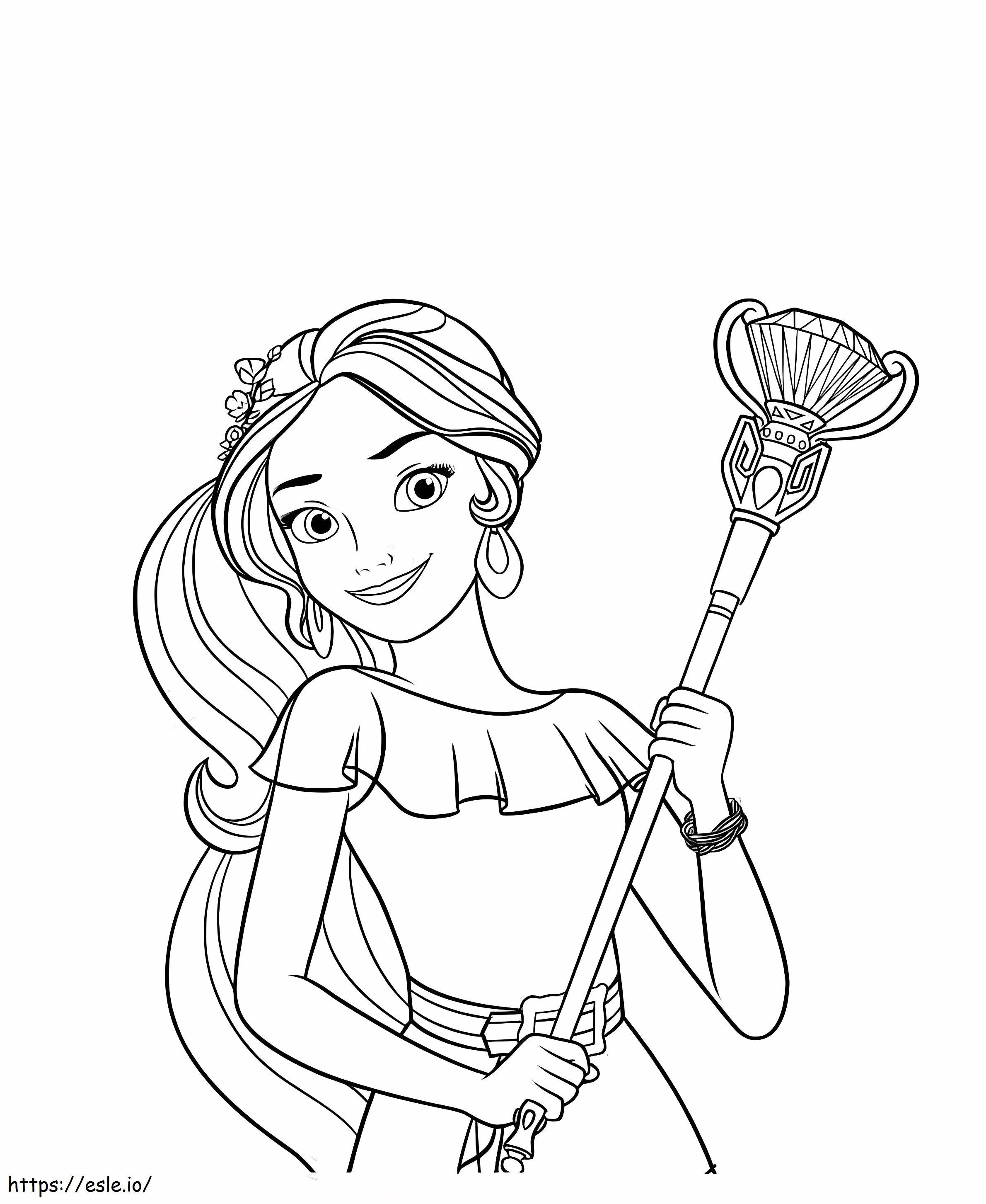 Face Elena Smiling coloring page